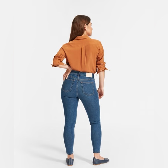 Everlane the curvy authentic stretch high rise skinny jeans, EUC, 26 crop - Picture 2 of 8